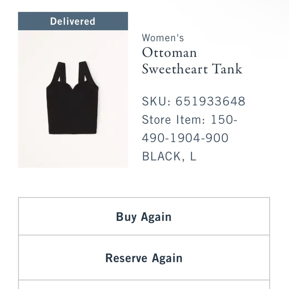 Abercrombie Ottoman Sweetheart Tank